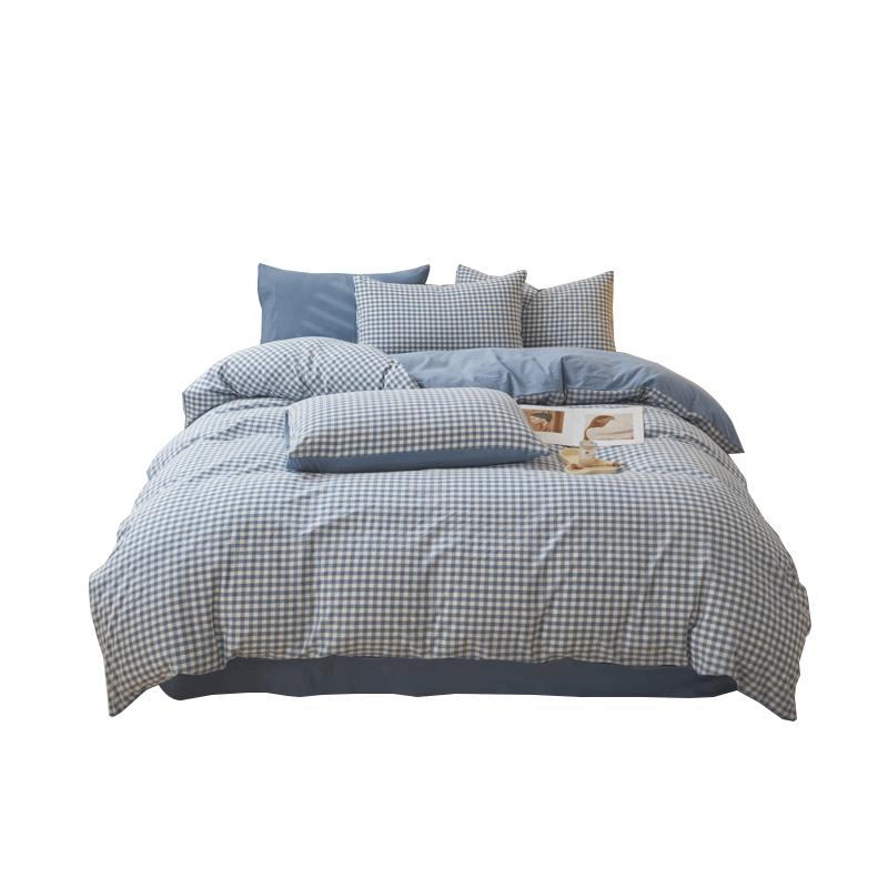 Хлопковое постельное белье из 4 предметов в стиле MUJI 1.5m/1.8m Bed Sheet Set (200x230cm Duvet)