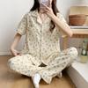 Pajamas Women's Summer Short-sleeved Gentle Wind Simple High-value Casual Women's Short-sleeved Loungewear Set