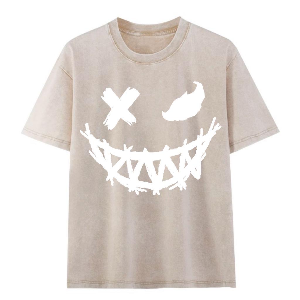 Women s Grey Washed Distressed Cotton Cropped T-Shirt - Retro Summer High Street Trend XL хаки
