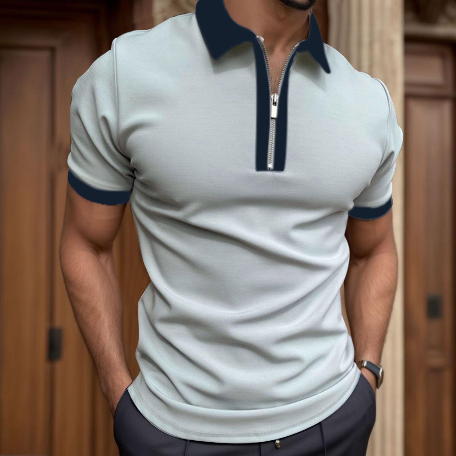 

Мужская 3D рубашка-поло Independent Station на молнии, футболка с коротким рукавом, пуловер, повседневная мужская одежда 5XL