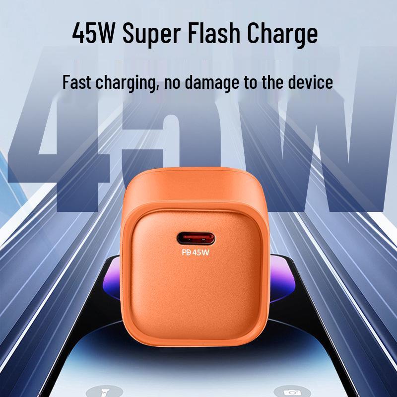 Gallium Nitride 45W Mobile Phone Charger, 3C Certified, PD40W, Fast Charging Head for Apple 17/16 Mini