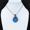 Pingente de turquesa Bela Adormecida com fio de cobre enrolado em pedra preciosa, design exclusivo de cobre, joias feitas à mão com fio enrolado, presente para ele