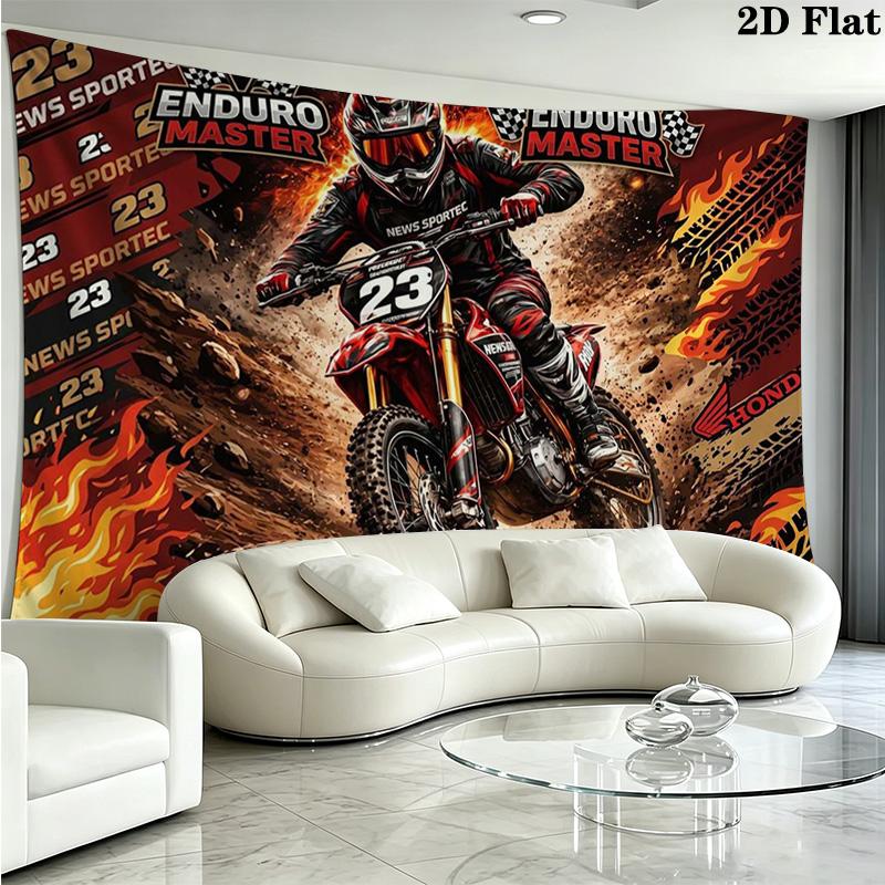 Moto Art Wall Tapestry Aesthetic Wall Hanging Printed Fabric Blanket Decorative Tapestries for Bedroom Living Room Home Decor