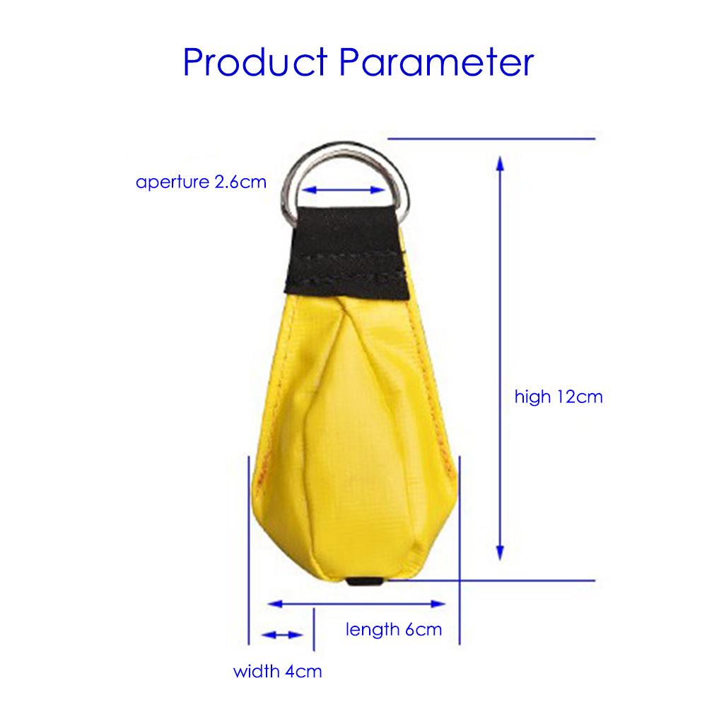 Outdoor Tree Rock Climbing Throw Weight Pouch Waterproof Caving Rescue Safety Rope Throwing Bag With 210G Stainless Steel