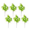 Christmas Green Hair Branch Furry Green Curly Picks Handmade Green Elf Stems for Xmas Tree Topper Holiday Home Decor