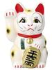 Bílá Maneki Neko Příznivá figurka kočky Otevírací dárek 5palcová (Že jo) [15cm, 180g] [Maneki Neko]