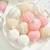 12pcs 6cm Christmas Hanging Balls Macaron Irregular Christmas Spheres Pendant Shatterproof Plastic Flocking