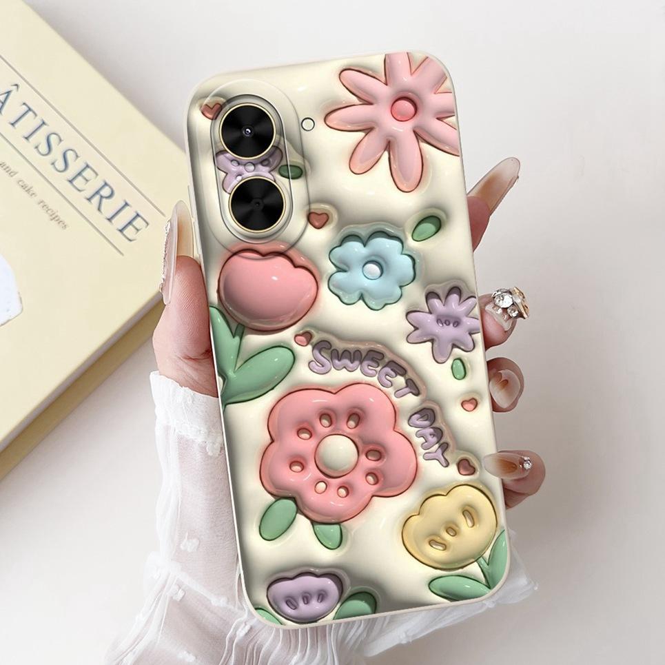 

Для Xiaomi Redmi A5 NFC RedmiA5 Чохол Poco C71 Coque Funda Квітка Дівчачий Кролик Жіноча Мода М який Чохол для Телефона М який Силіконовий Футляр Xiaomi Redmi A5 NFC