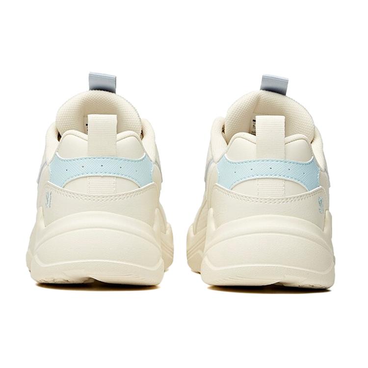 New Anta Life Collection Shock Absorbers Slip Resistant Abrasion Resistant Low top Chunky Sneakers Women's White Blue 92938862-12