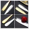 Stainless Steel Butter Scraper Cheese Knife Jam Spreader with Serrated Blade Ergonomic Handle for Cutting Hard Butter Spreading Cream Baking And