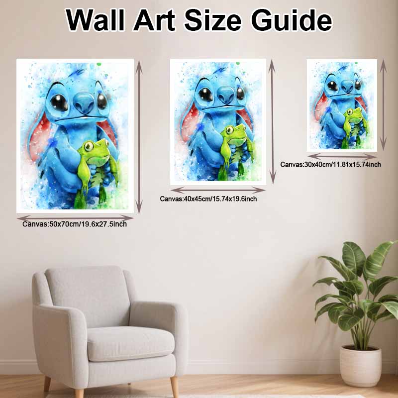 Disney Diamond Painting Set Classic Stitch Frog Home Decor Craft, Perfect Handmade DIY Gift Idea
