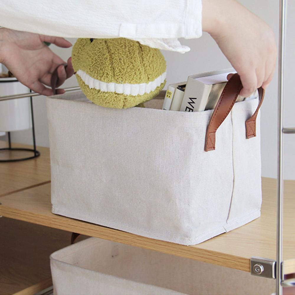 Japanese Style Cotton Linen Storage Box Multi-Purpose Organizing Basket for Socks Clothes Toys - Miscellaneous Storage Solution