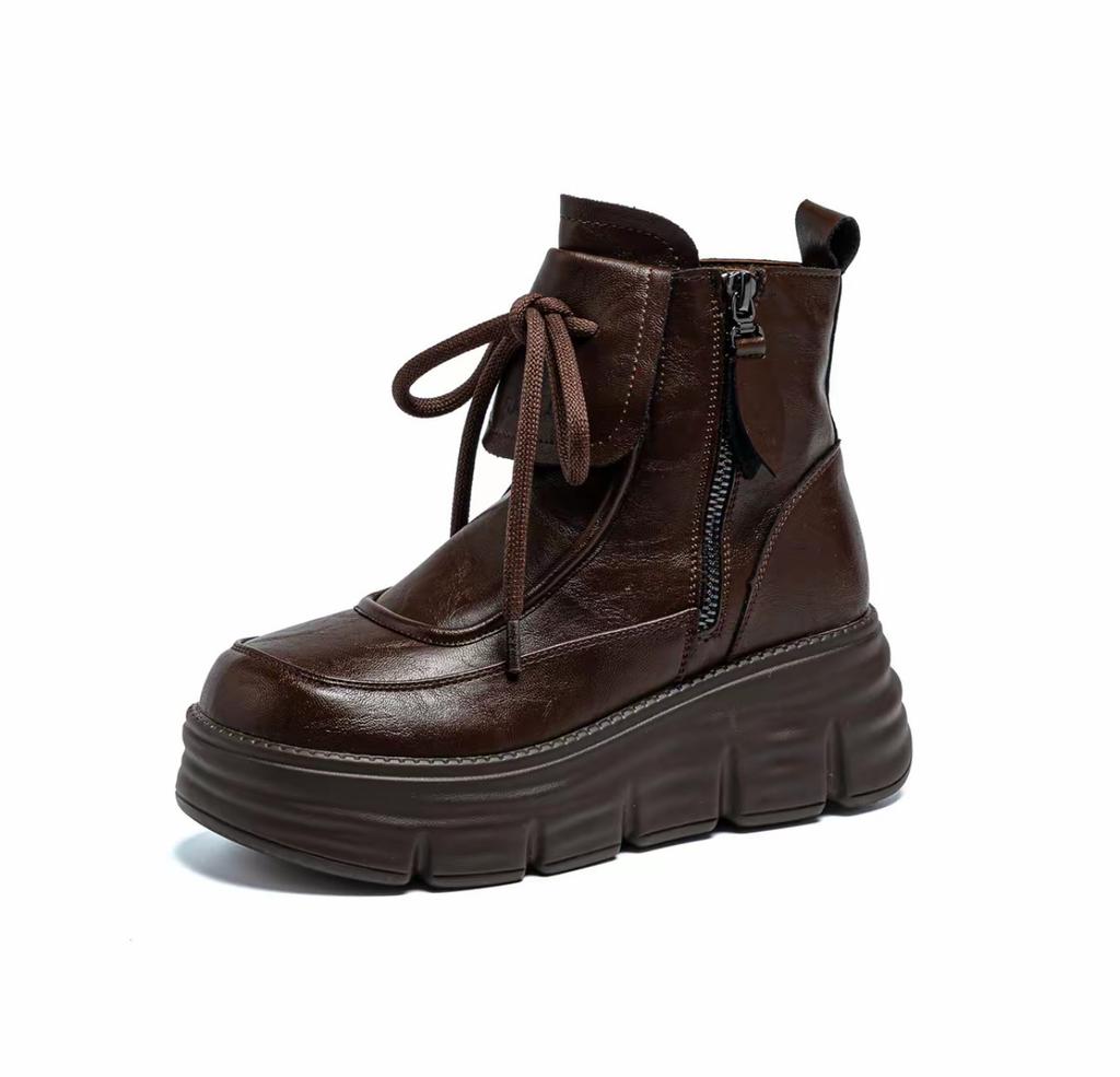 Short boots for women 2026 new autumn and winter with plush high top cotton shoes  British style versatile short boots
