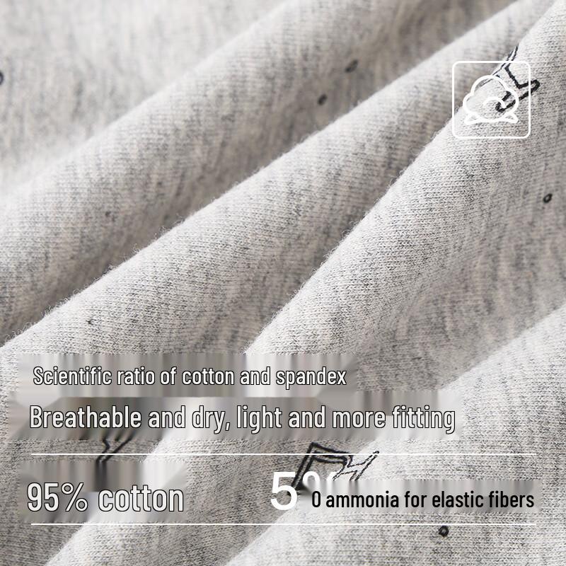 Langsha Men's Pure Cotton Boxer Briefs (4-Pack)