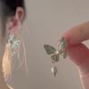 Elegant Pearl Butterfly Ear Clip for Women: Niche Luxury Design, Sweet and Fresh Feel, Mosquito Coil Plate Ear Accessory.