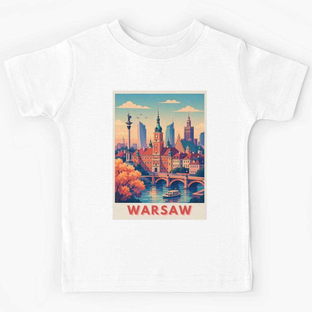 Warsaw Poland Travel Poster  Kids T-Shirt 130