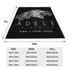 Flannel Throw Blanket Cool Singer Adele Tour 2024 Music Album Warm Plush Blankets Soft Bedding for Bed Living room Travel Couch