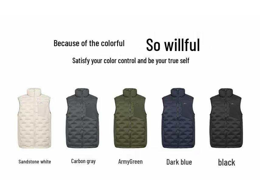 Herren Winddichte Stehkragen Daunenweste - Leicht, Heißversiegelt, 90% Daunen, Ärmellose Oberbekleidung für Herbst/Winter