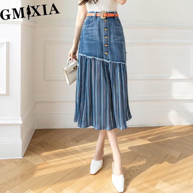 GMXIA Damenmode Lässig Sommer Frühling Freizeitrock