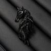 High-end and Exquisite Hollow-set Diamond-studded Horse-head Brooch for Animal-themed Clothing Accessory