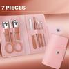 Conjunto de Manicure com 7 Peças Conjunto de Cuidados com as Unhas Conjunto de Pedicure Conjunto de Cuidados com as Unhas de Aço Inoxidável Conjunto de Cuidados com as Unhas das Mãos para Viagem