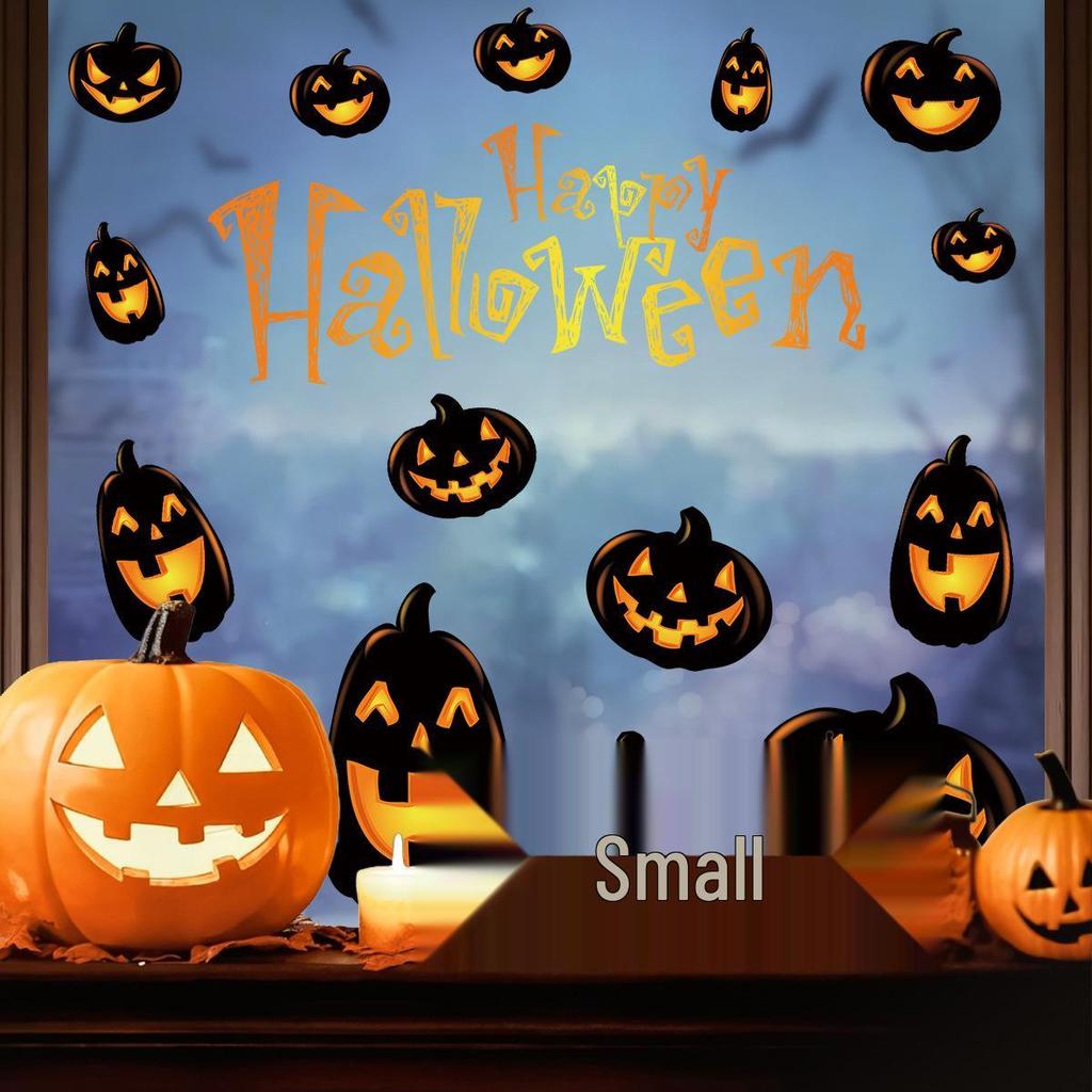 Glow-in-the-Dark Pumpkin Stickers for Halloween Decoration