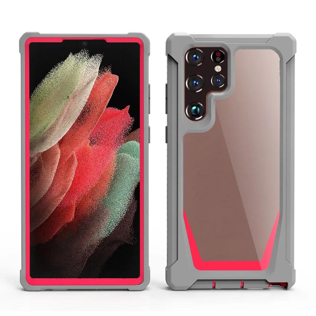 Rüstungs Case für Samsung Galaxy S25 S24 S23 S22 S21 Ultra Plus 5G S20 Note 20 10 Hülle Anti-Fall Schutz Air-bag Klare Schale Fundas