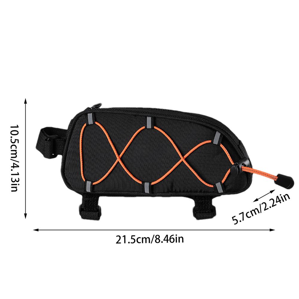 

Велосумка на верхню трубу Водонепроникна Велосипедне спорядження на верхню трубу Сумка на раму велосипеда із застібкою-блискавкою для телефону, ключів, інструментів Гірський Дорожній Повсякденний чорний