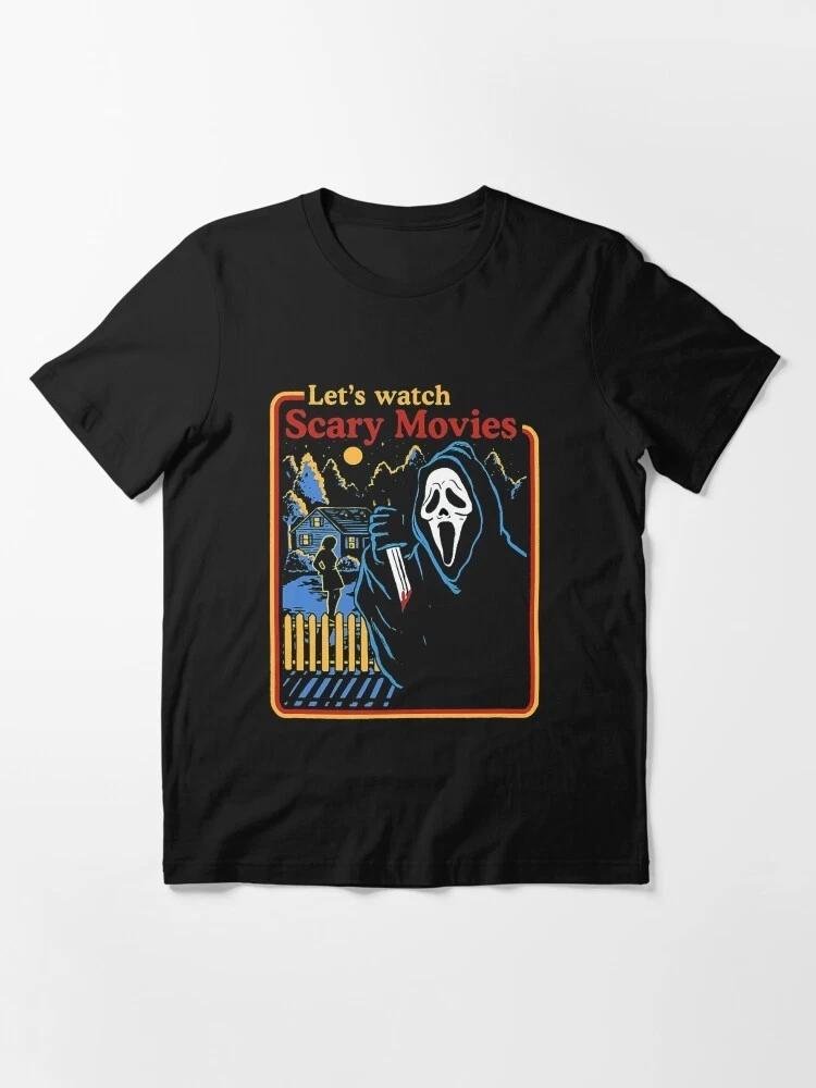 Let watch scary movie scream horror activetial tshirt 3XL