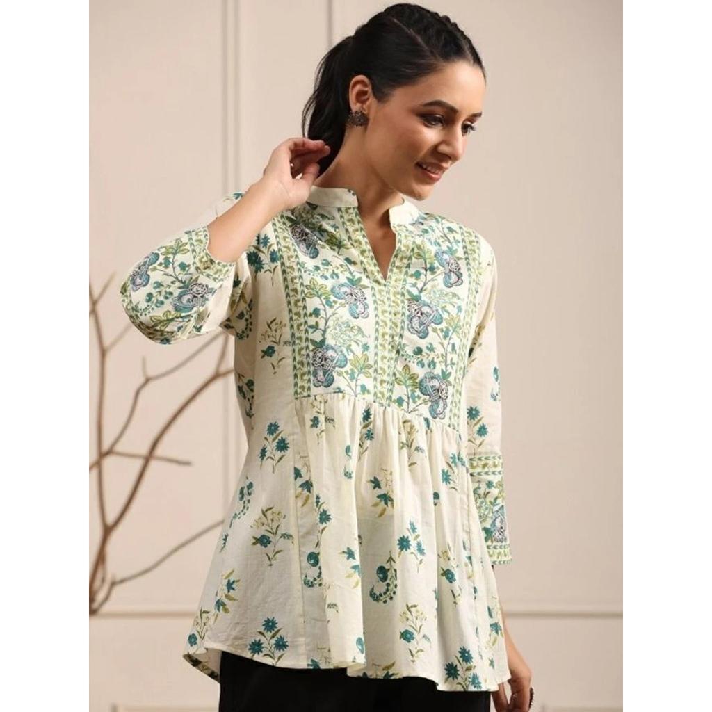 Indisches Bollywood Freizeitkleidung Oberteil Kurti Set Damen Designer Ethnisch Kurta Set Kleid