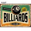 Retro Billiards Club Tin Sign Cafe Bar Beer Pub Snacks Wall Art Decoration Man Cave Vintage Metal Tin Signs Paintings Plates