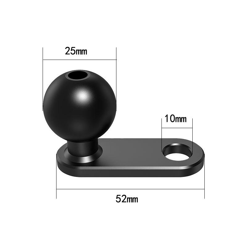 High Strength Motorcycle Fixed Bracket Adapter 25MM Ball Head Handlebar Mirror Bracket Base Bicycle Mobile Phone GPS Mount Stand