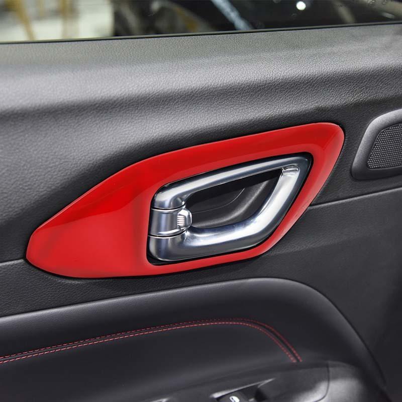 ABS Interior Door Handle Decoration Cover Sticker Fit For Jeep Compass 2021 Up Interior Accessories