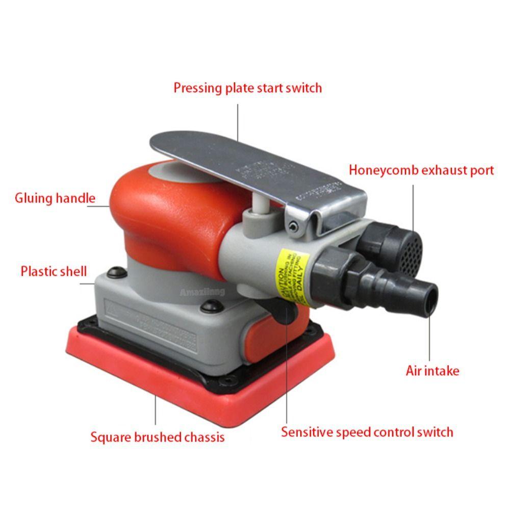 Rectangular Pad Pneumatic Palm Sander Pneumatic Polisher for Flat Surface Sanding and Polishing