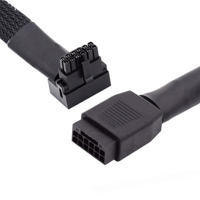 Cablecc 12 VHPWR ATX Power Modularization Cable Male and Female Extend Down 90 Apply To 3080 3090 TIPSU 16 Pin Graphics Card 3.0 PCI-E 5.0 Degrees,