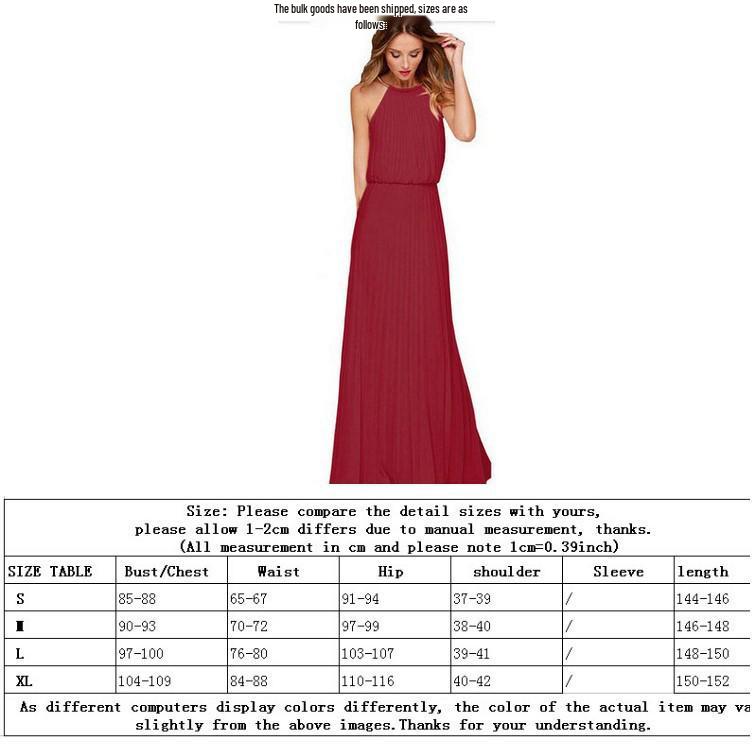 New Summer Sleeveless Pleated Evening Gown for Women - European & American Style
