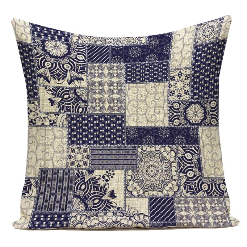 Polyester Decorative Pillows Geometric Mandala Boho Sofa Home Decor Pillow Cushion Cover For Living Room Capa De Almofadas