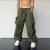 New Summer Work Pants for Men's Japanese Retro Charge Pants Loose Multi-pocket Parachute Casual Trousers