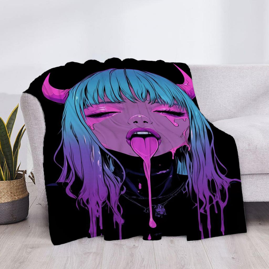 Hentai Sofa Throw Blanket Luxury Cover Fluffy Soft Blankets & Throws Knee Microfiber Anime Child Cute Home Textile Garden