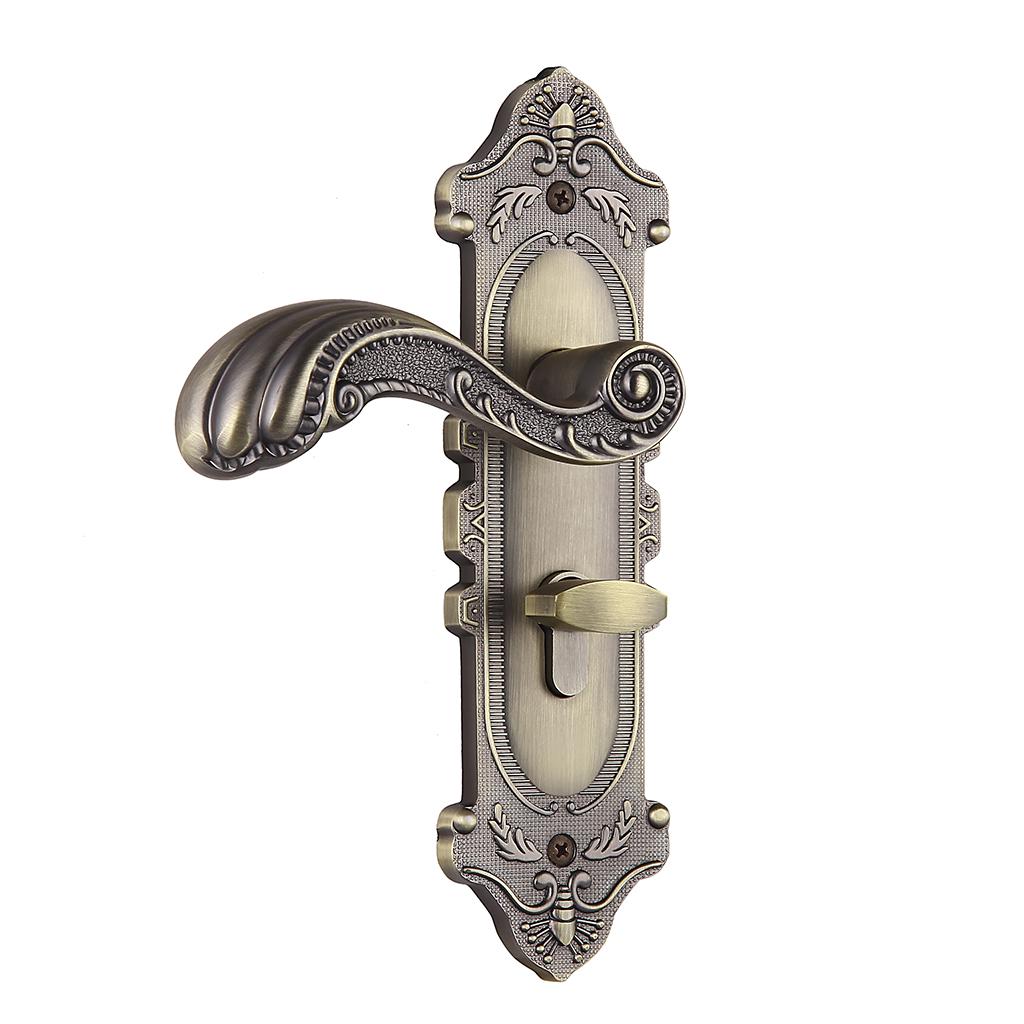 Buy European Style Bedroom Door Handle Lock Interior Room Safety