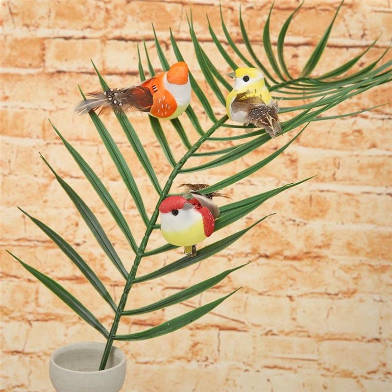 12pcs/Set Simulation Feather Birds Models Fake Artificial Foam Animal Wedding Home Garden Figurine Ornament Miniature Decoration