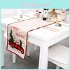 Charming Red Black Christmas Tree Table Cloth Stylish Burlap Design For Festive Celebrations