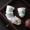 Teacup Master Cup Plain-fired White Jade Porcelain Tea Cup Tea Set Single Cup Tea Cup