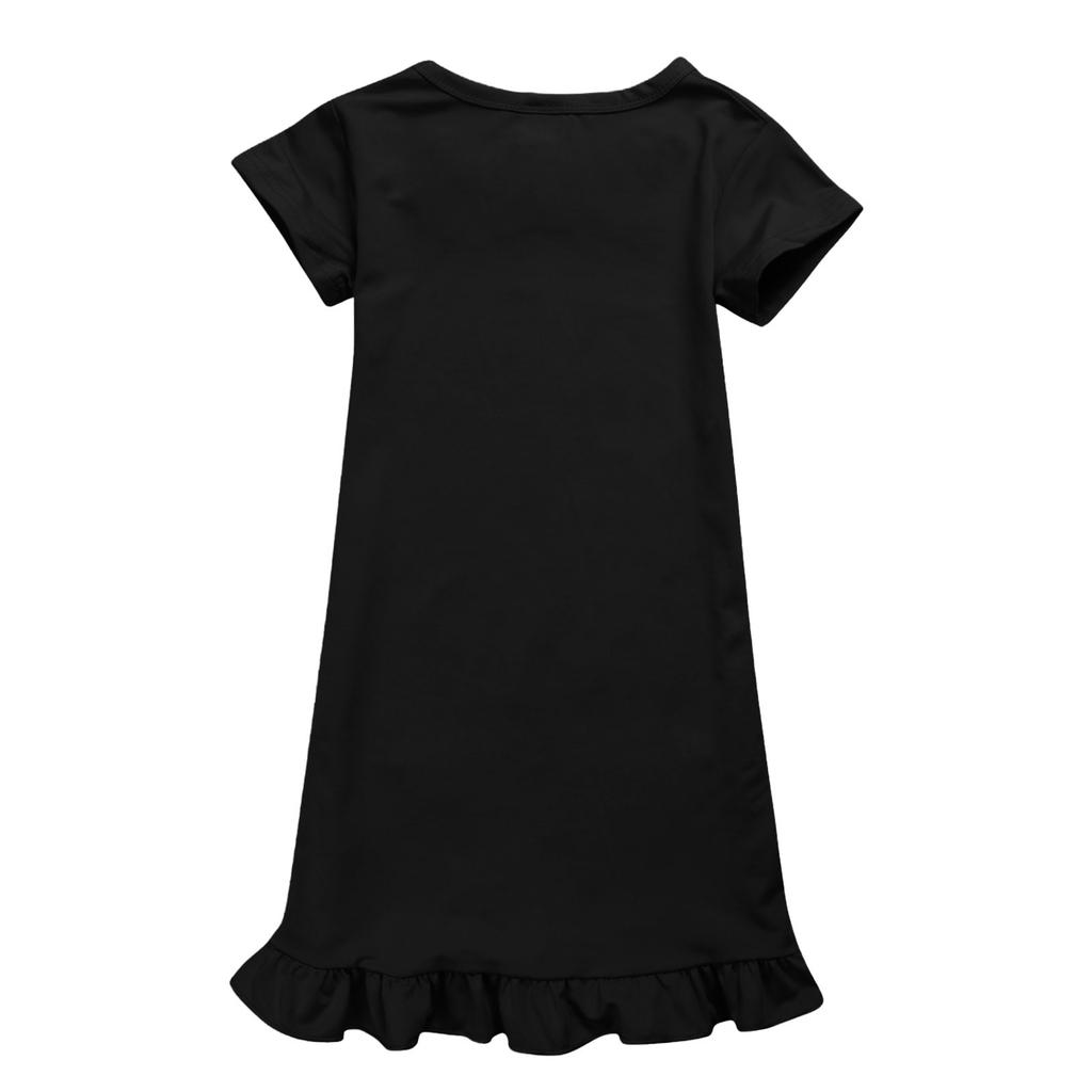Girls' Sleeveless Nightdress -Hem Sleepwear Set