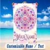 Floral Garden Theme Beach Towel Personalized Custom Name & Text Soft Quick Dry Beach Towel for Swimming Travel