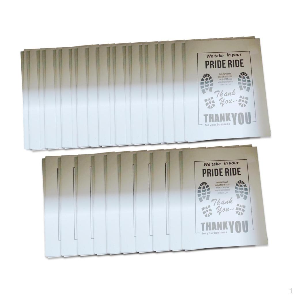 50x Car Paper Floor Mat Disposable for Trucks Taxis SUVs