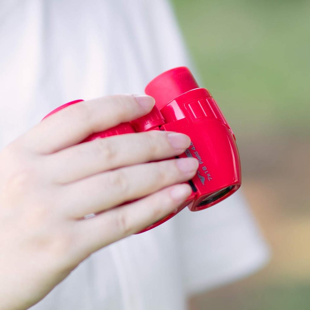 KENKO 7x18 Porro Prism 7x 18mm V-TEX Binoculars, Magnification, Aperture, Red, VT-0718RD