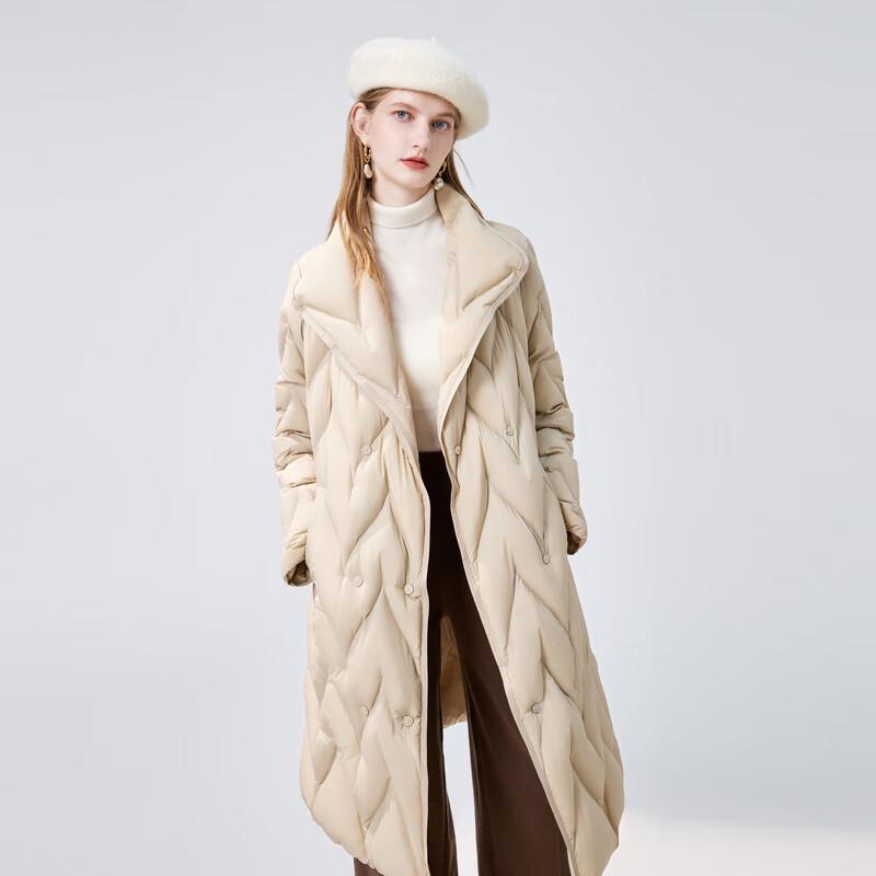 

Qiusuiyiren Women s Mid-Length 90% White Duck Down Jacket S