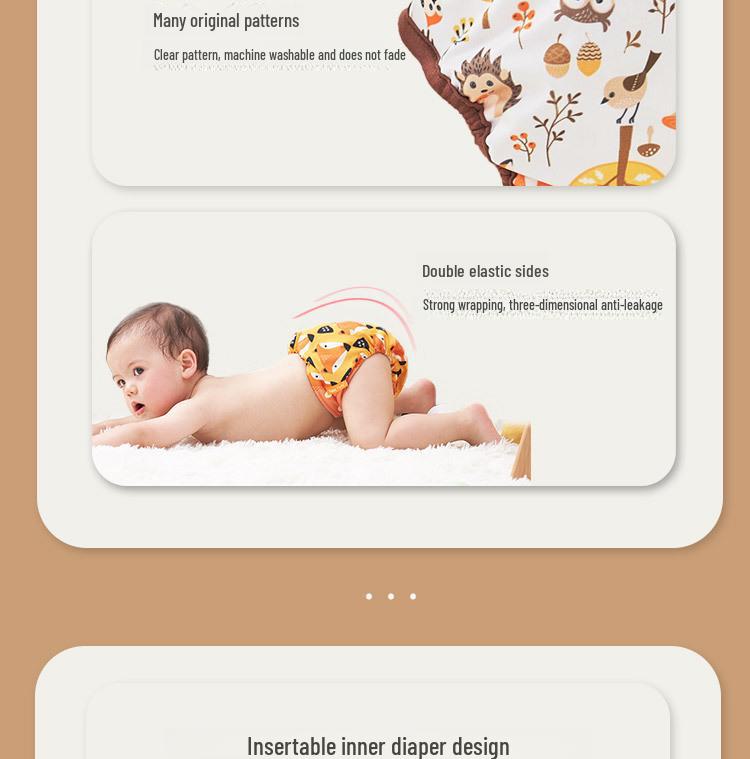 Happyflute Wasserdichte & Auslaufsichere Waschbare Baby Stoffwindeln