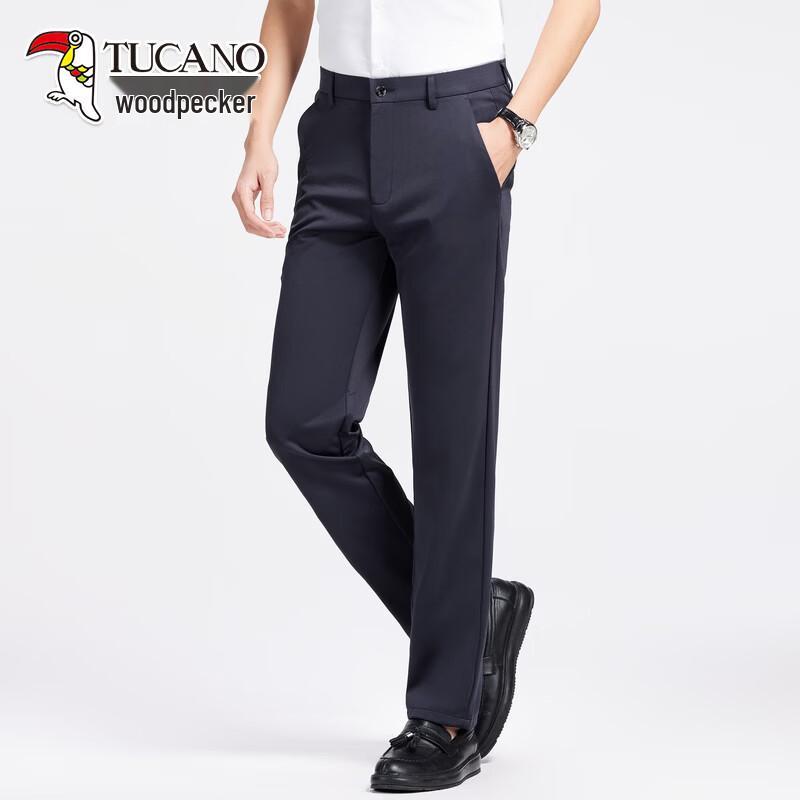TUCANO Men s Anti-Wrinkle Straight Fit Business Casual Pants 32